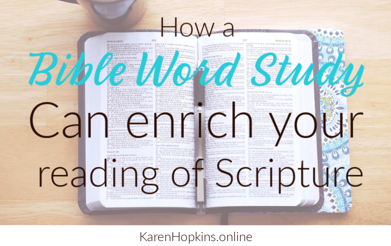 How to do a Bible Word Study