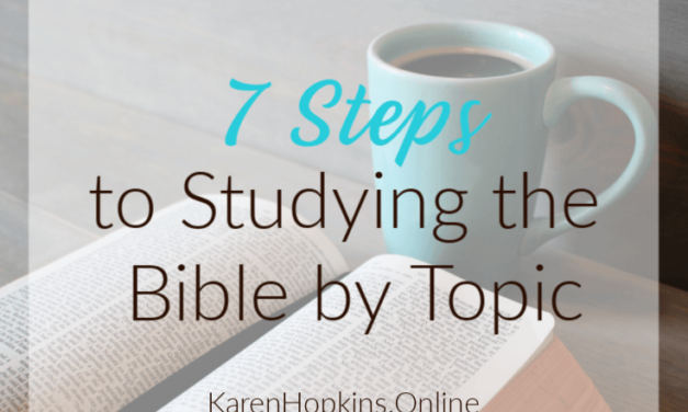 How to study the Bible by topic