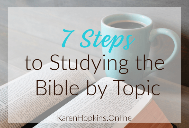 How to study the Bible by topic