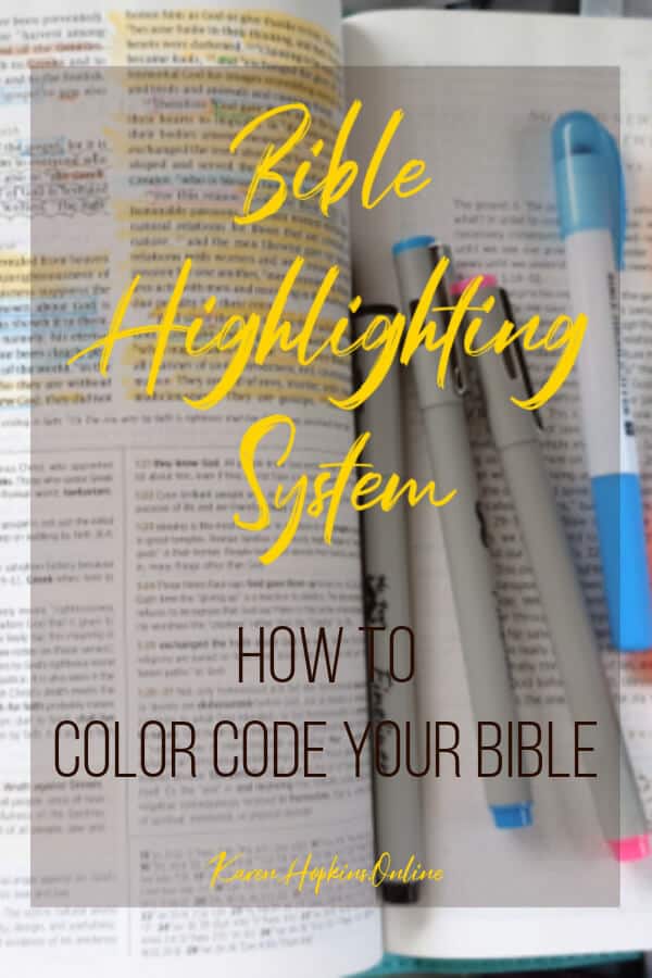 How to Create and Use a Bible Highlighting System - Ladies Drawing